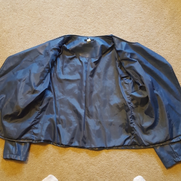 Women's Alfani smoke blue Moto jacket size M - Picture 4 of 8